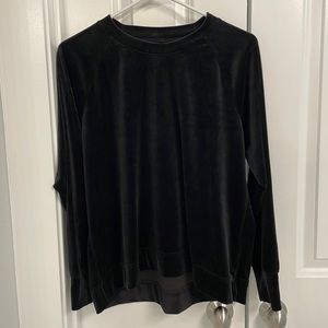 LOFT Lou & Grey Black velvet long sleeve shirt. Size Small.